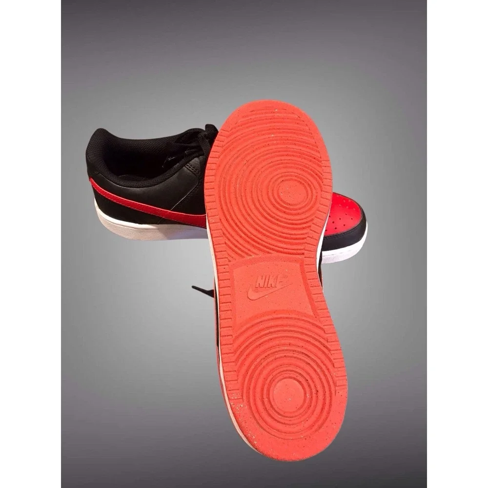 Nike Court Vision Next Nature Low Red and Black Sz 10‎ EUC